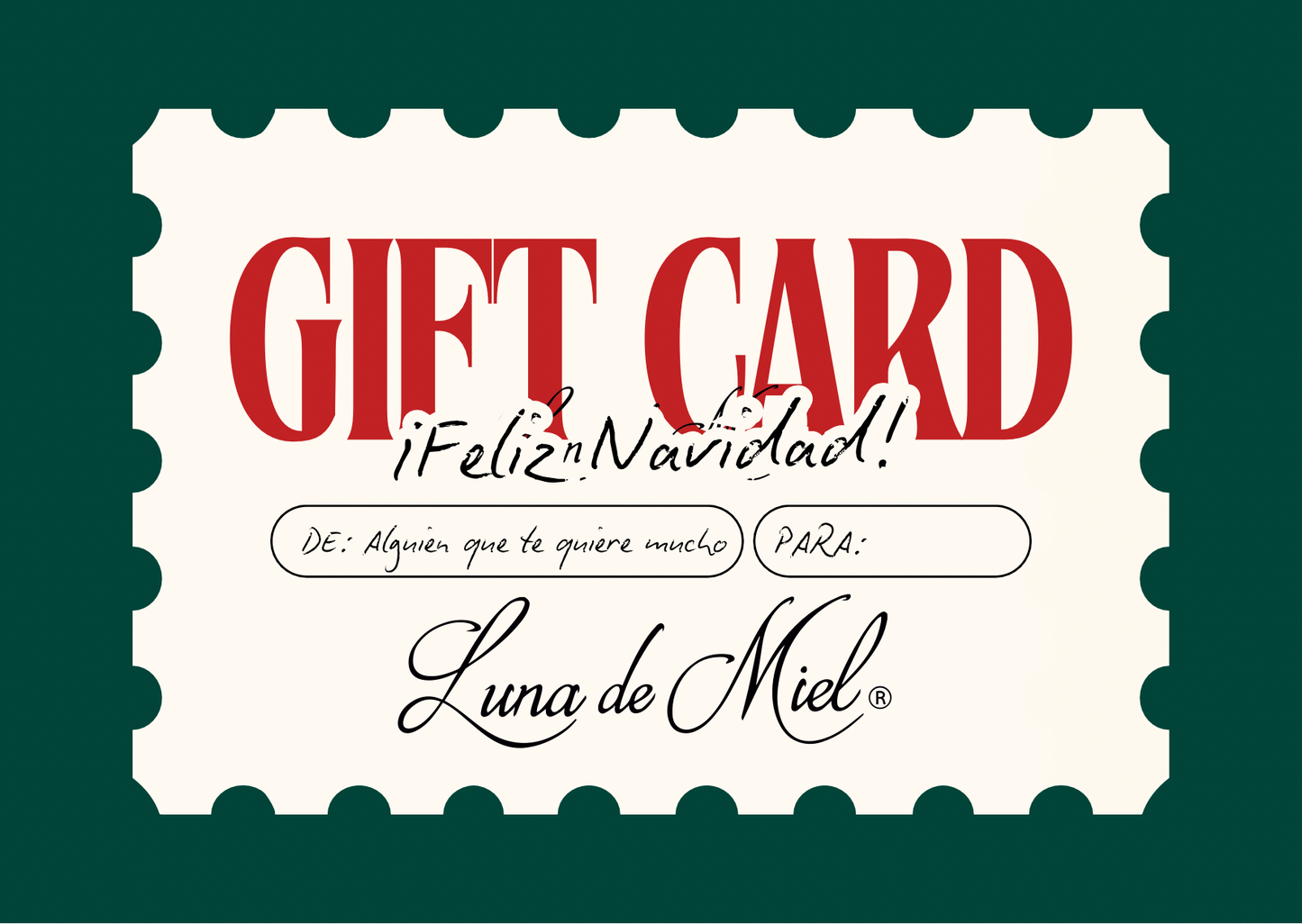 Tarjeta de Regalo Luna De Miel