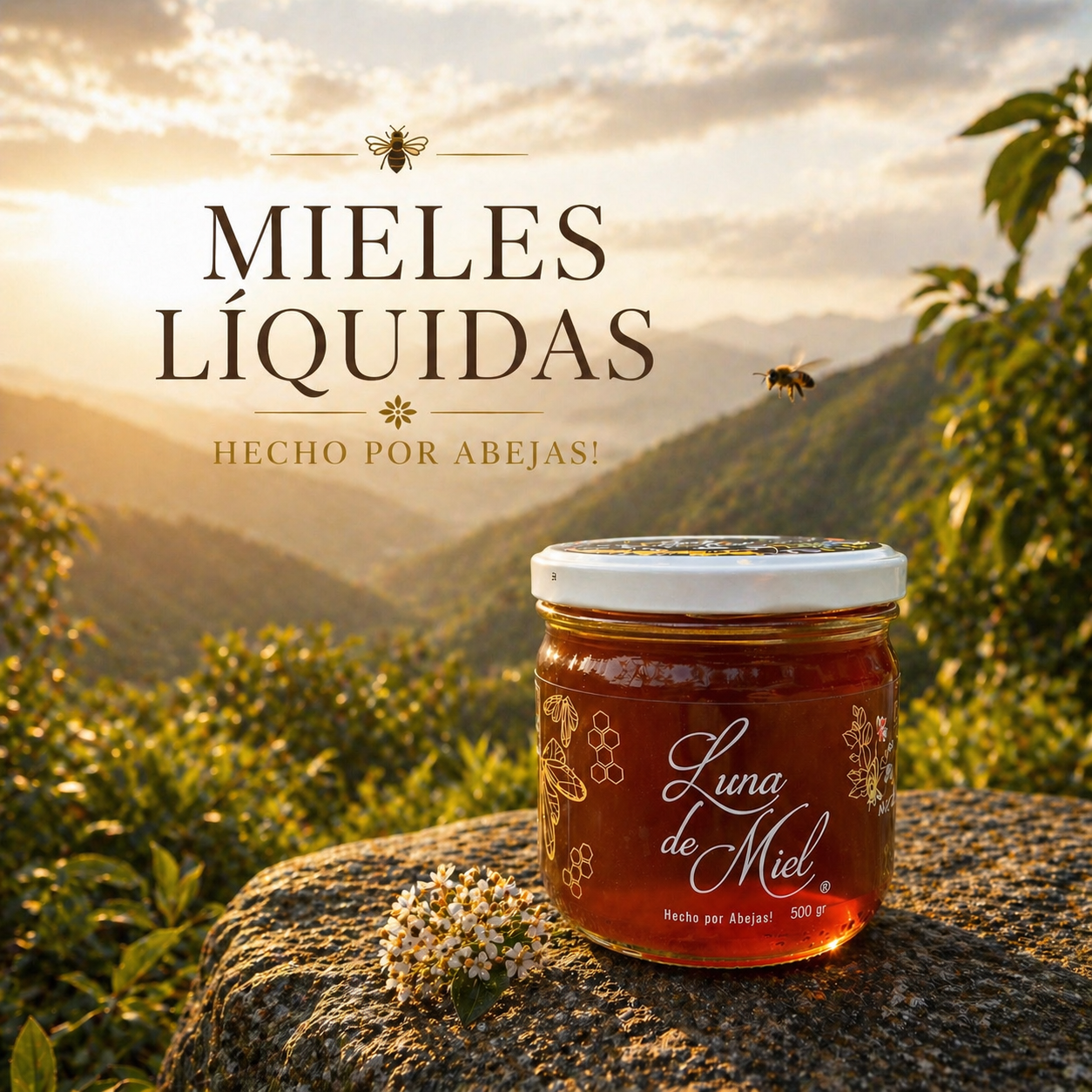 Miel Multifloral- Eucalipto-Picante Ahumada- Sierra Nevada- Frutos Secos-Panal