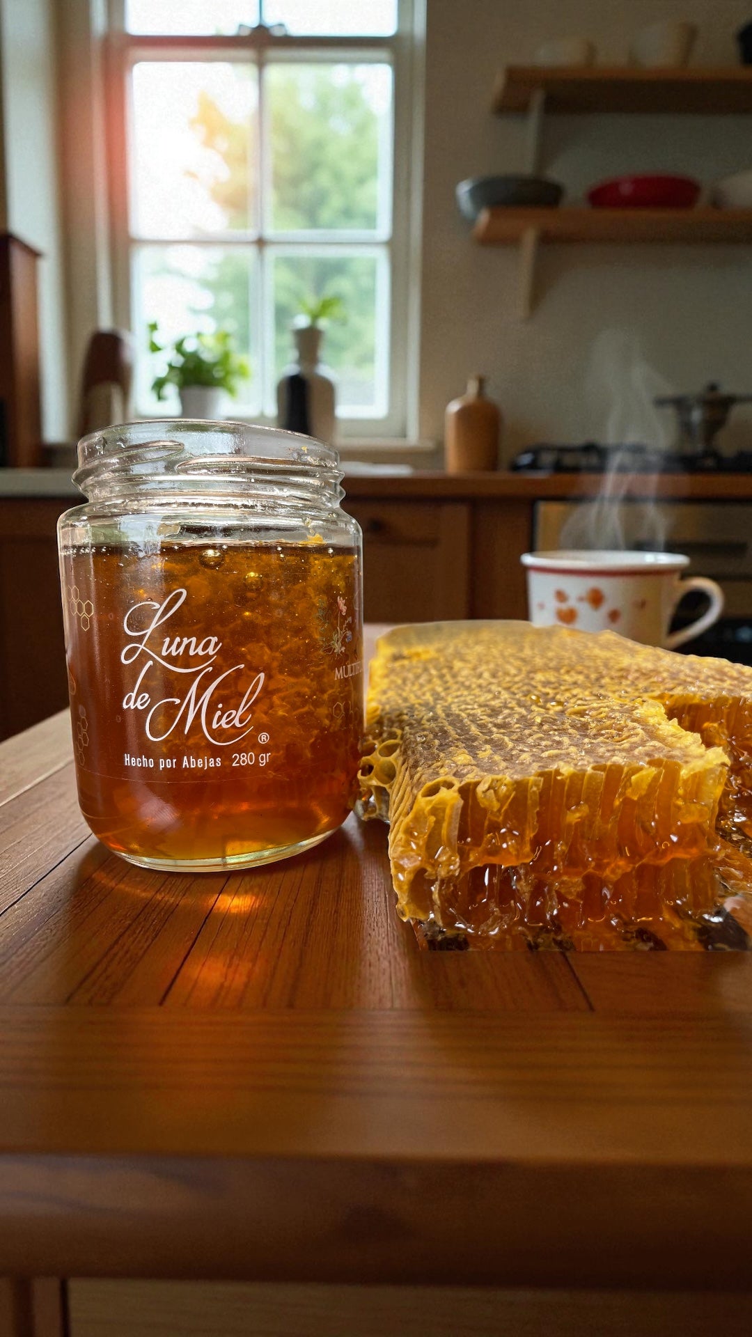 Luna de miel con panal de abejas