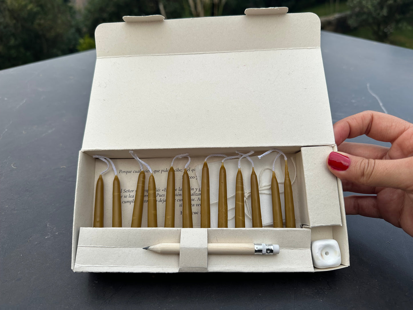 Velas con Intención de cera de abejas