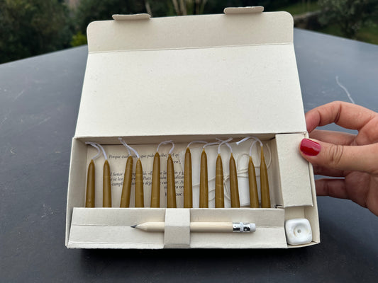 Velas con Intención de cera de abejas