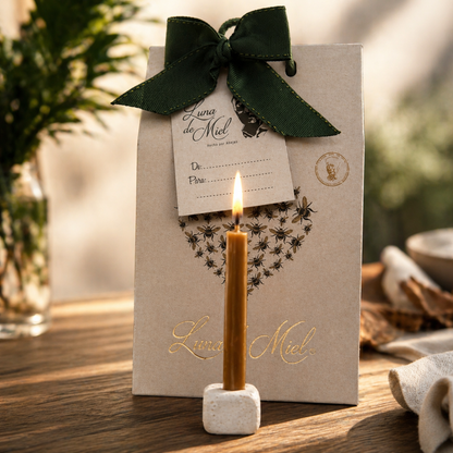 Velas con Intención de Cera de Abejas — Caja Regalo