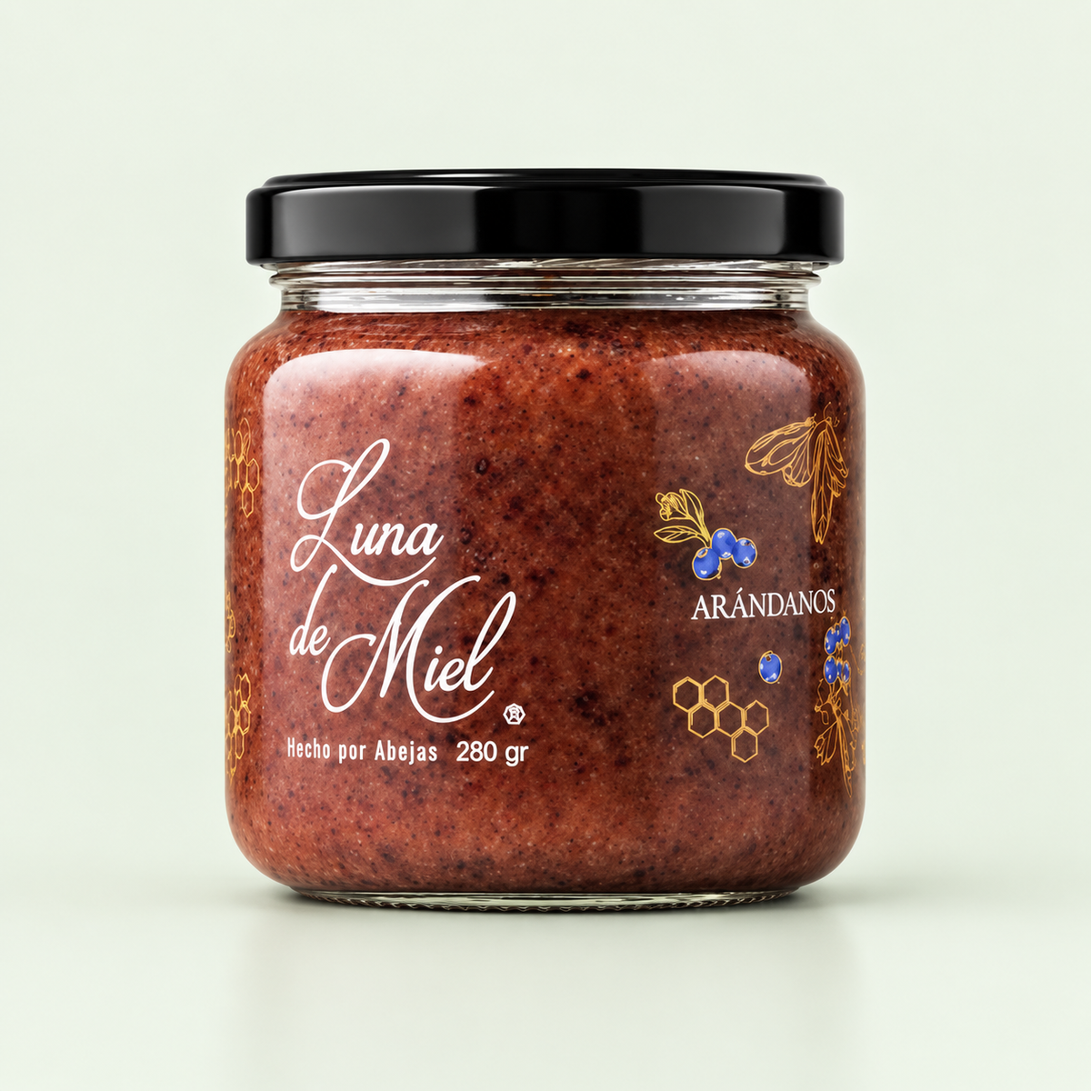 Miel Cremada con arándanos