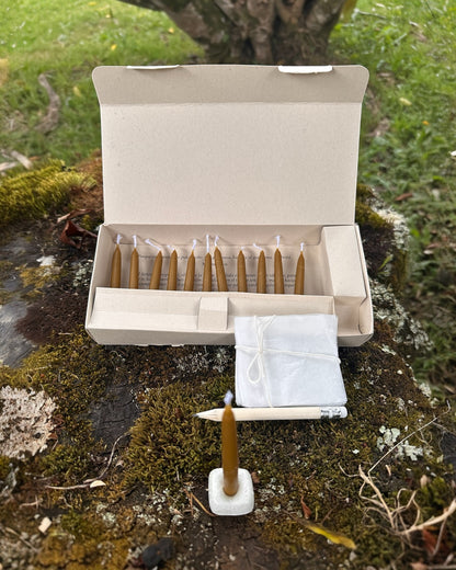 Velas con Intención de cera de abejas