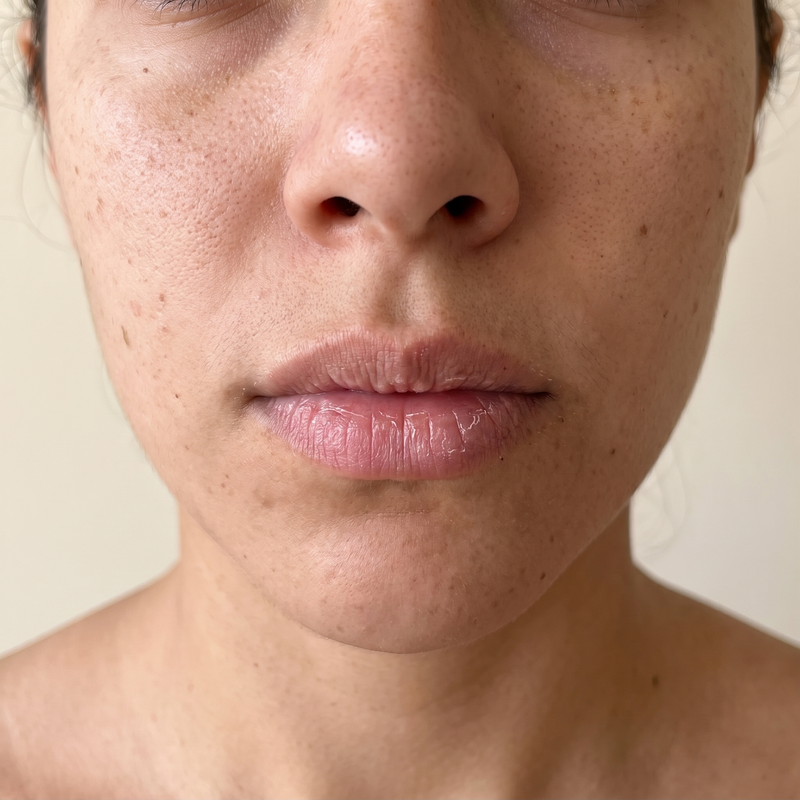 Labios resecos antes de usar BeeLips
