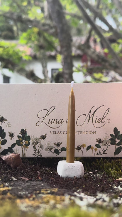 Velas con Intención de cera de abejas
